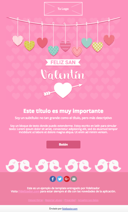 Plantilla Día de los Enamorados